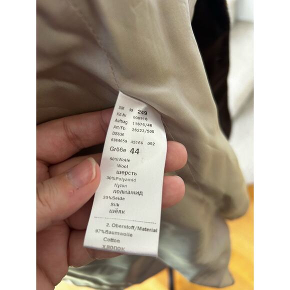 Windsor. Grey & Brown Paisley Silk & Wool Blend Blazer - Picture 5 of 8